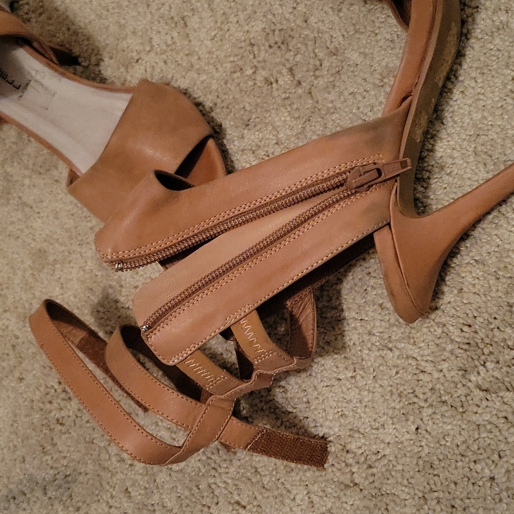 Jeffrey Campbell nude wrap around heels sz 7.5 - Picture 10 of 11